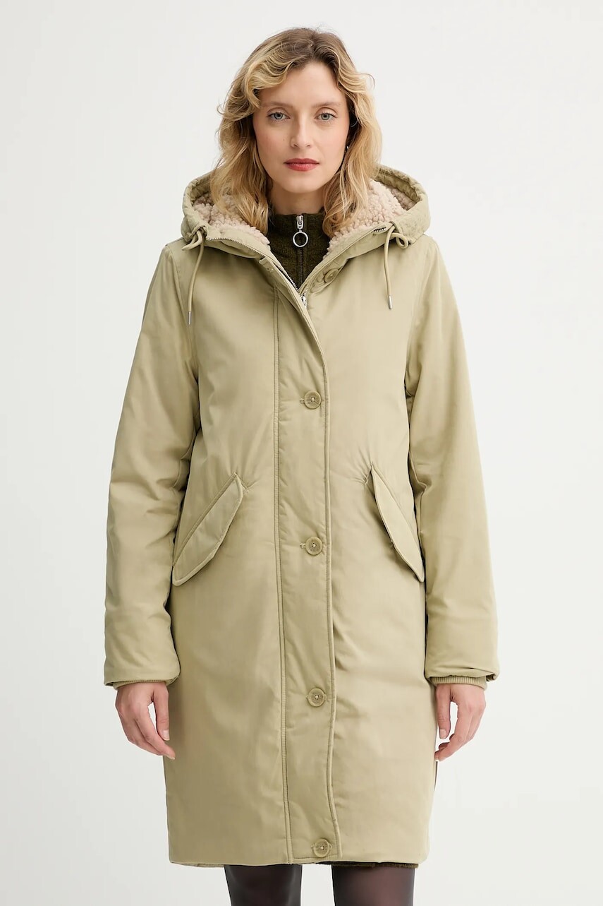 Bunda Marc O'Polo zelená farba, prechodná, 5000006626