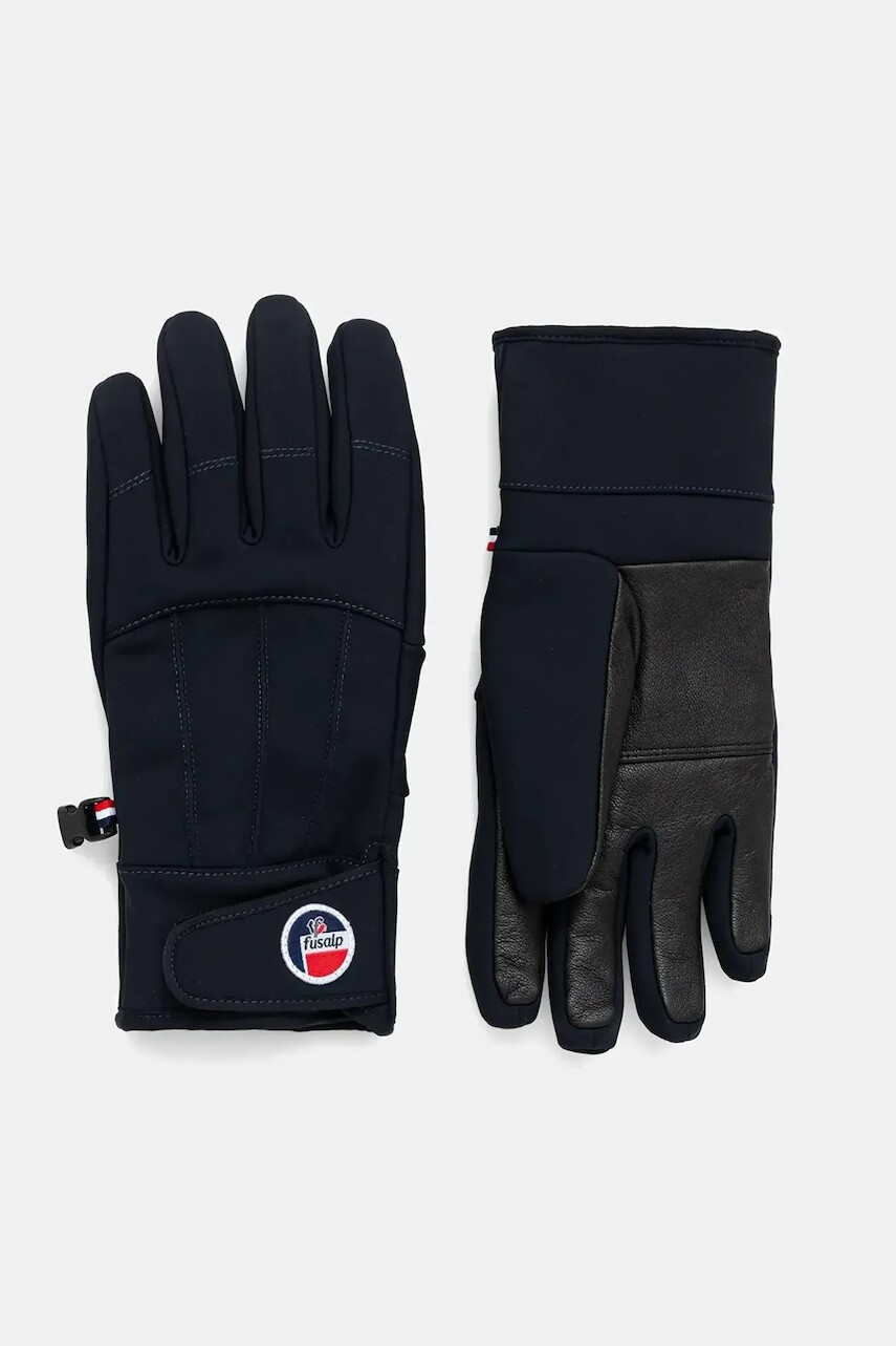 Kožené lyžiarske rukavice Fusalp tmavomodrá farba, T2701