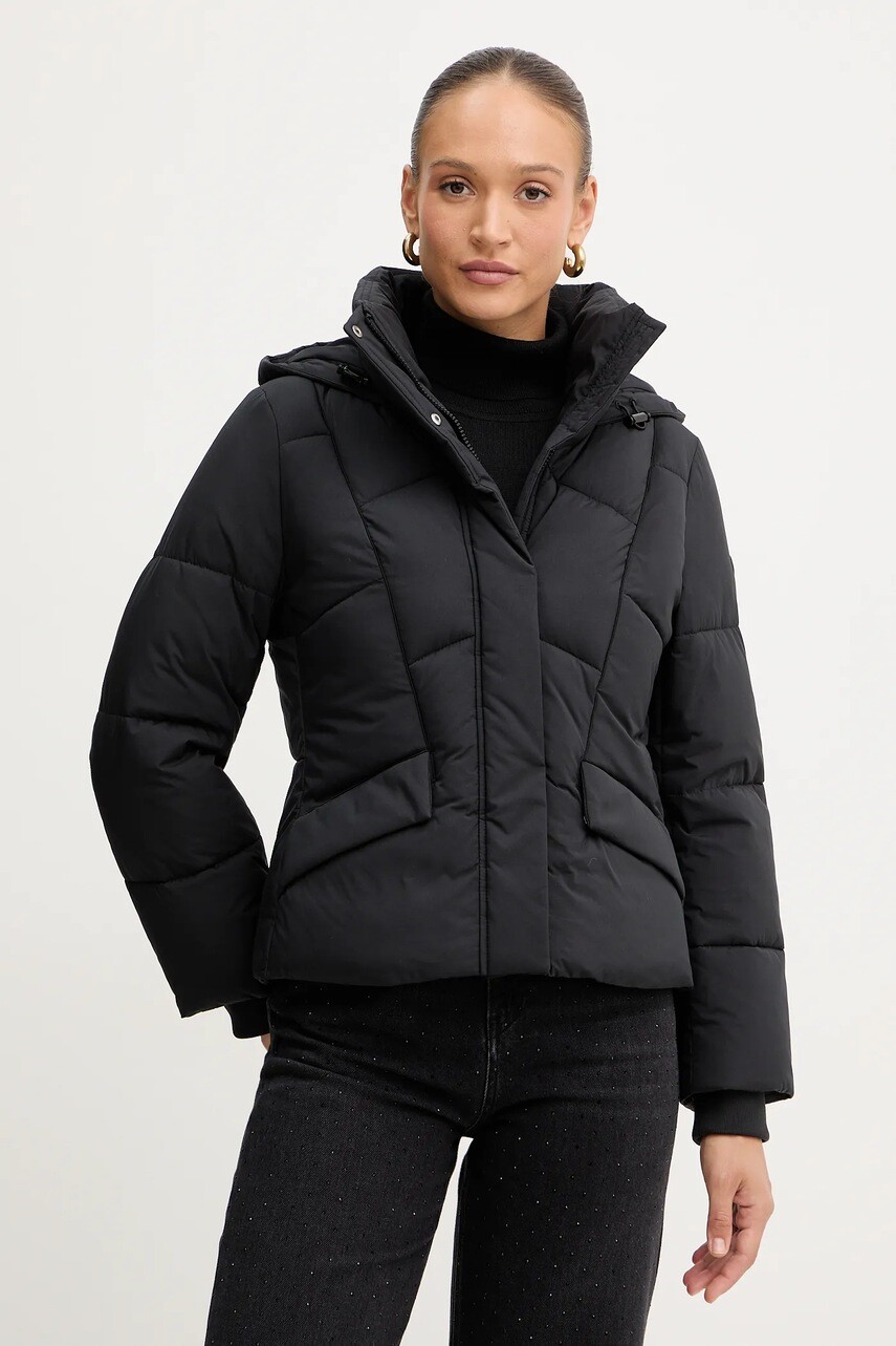 Bunda BOSS čierna farba, zimná, 50546845