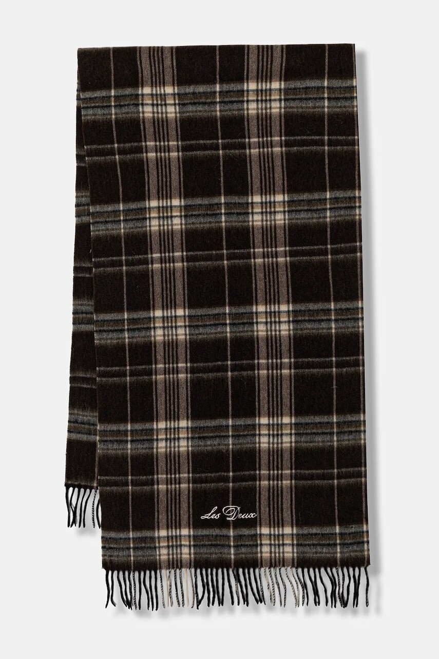 Vlnený šál Les Deux zelená farba, 1000675