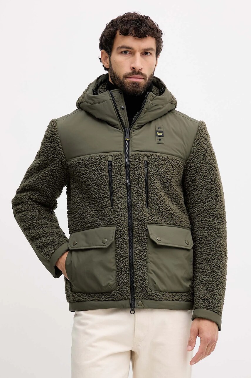 Bunda Blauer WILCOCK zelená farba, prechodná, BLUC01225