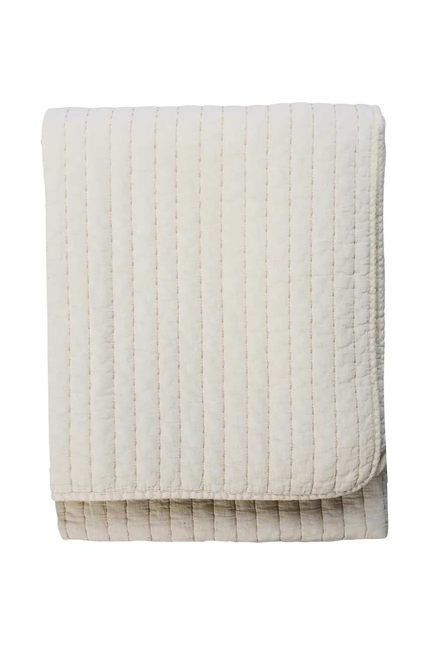 Bavlnený prehoz Madam Stoltz 130 x 180 cm béžová farba