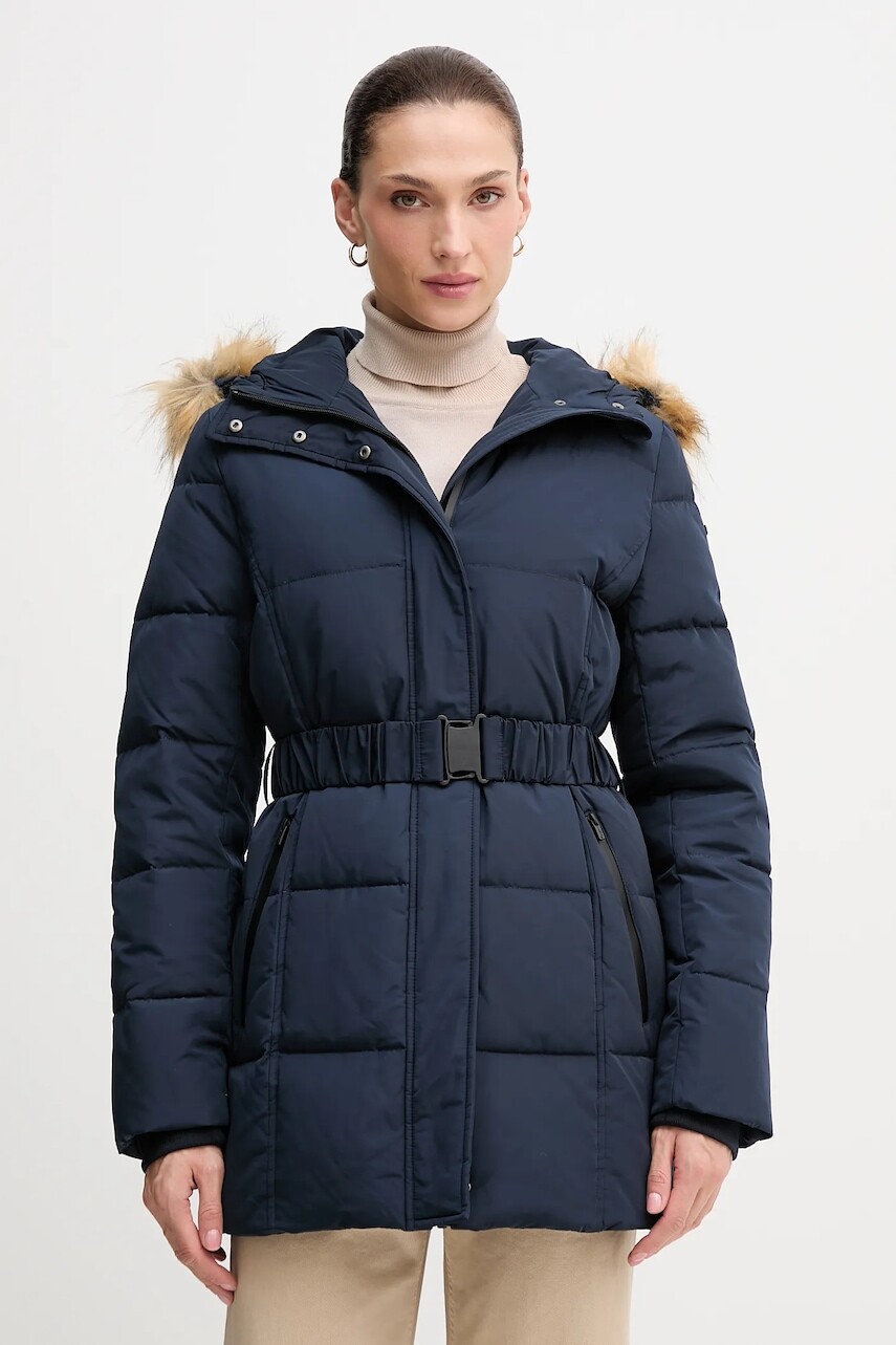 Bunda Pepe Jeans tmavomodrá farba, zimná, PL4024336