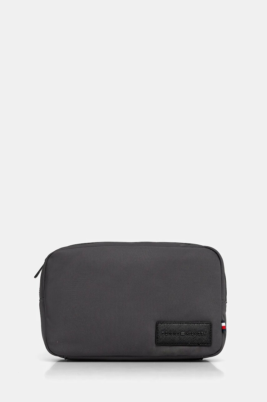 Kozmetická taška Tommy Hilfiger šedá farba, AM0AM13951