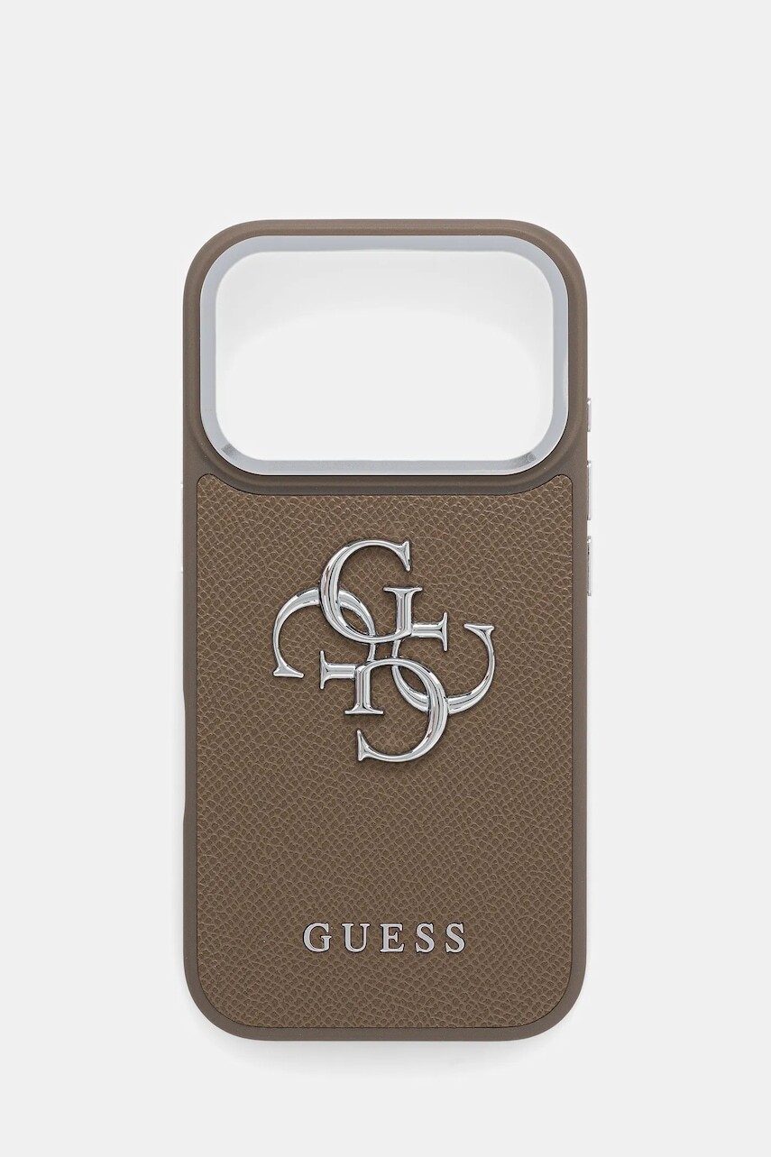 Puzdro na mobil Guess iPhone 17 Pro hnedá farba, GUHCP17LPG4SMCEW