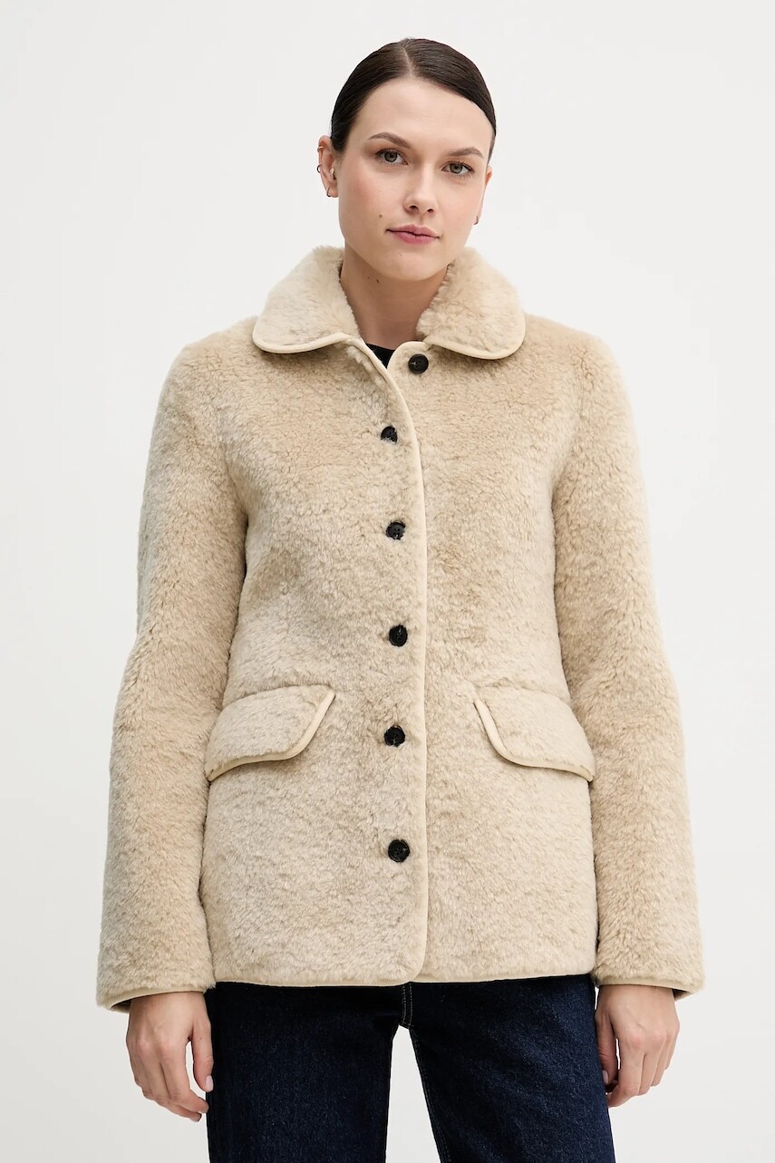 Bunda Hoss Intropia béžová farba, prechodná, 5452471