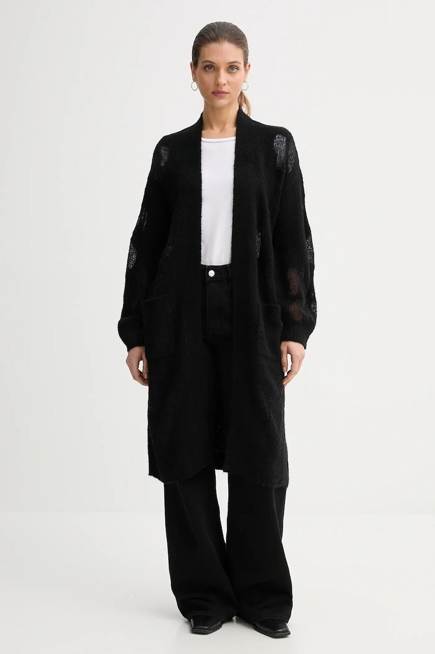 Sveter s prímesou vlny United Colors of Benetton čierna farba, 18L4EN00J