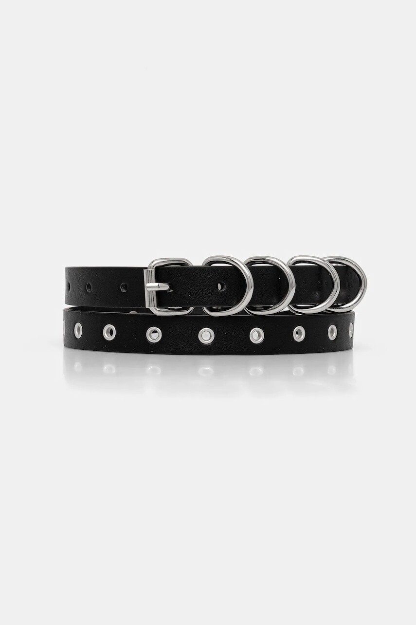 Opasok Sisley čierna farba, 6QBBWL03B