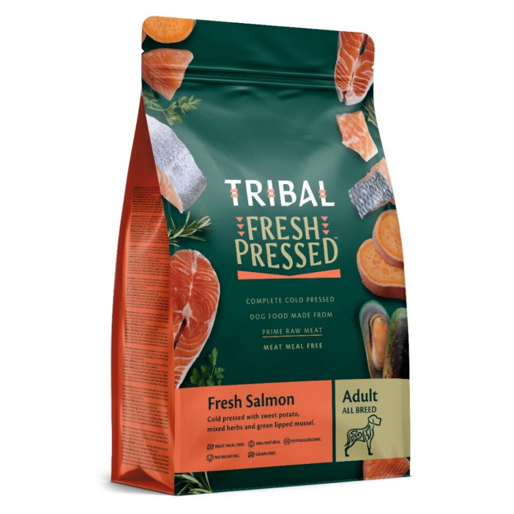 TRIBAL Fresh Pressed Salmon Adult granule pre psov 1 ks, Hmotnosť balenia (g): 12 kg