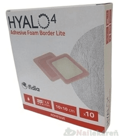 HYALO4 Adhesive Foam Border Lite krytie na rany 10x10cm 10ks