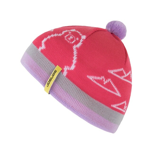 SENSOR detská zimná čiapka BEAR ružová 8592837057927