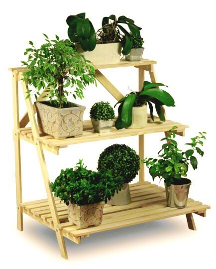 DREVENÝ STOJAN NA KVETY RP-02 90x85x67 CM BOROVICA