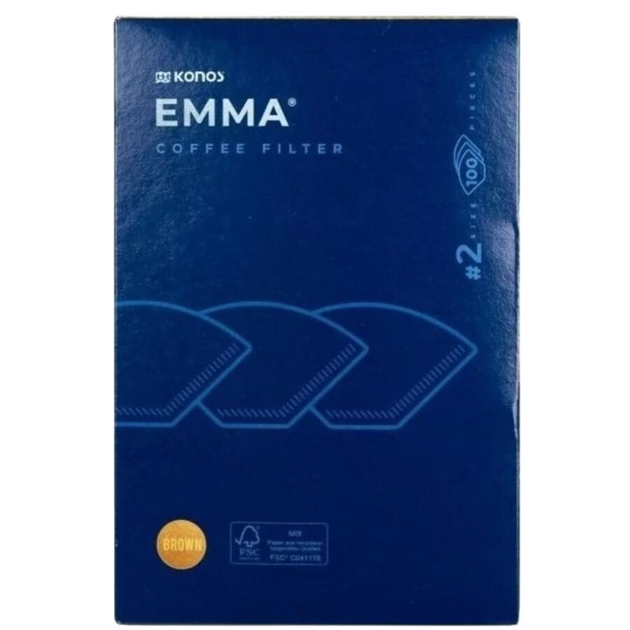 Konos Emma papierové kávové filtre veľ. 2, prírodné nebielené 100 ks