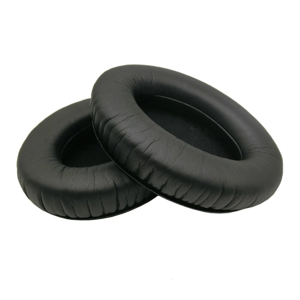 Náhradní náušníky pro sluchátka Sennheiser HD418, 419, 428, 429, 439, 438, 448, 449, 471, 482 - černé, kožené