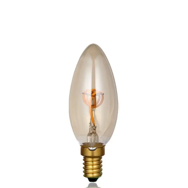 Dizajnová retro žiarovka LED Edison O1 sviečková 3W, pätica E14