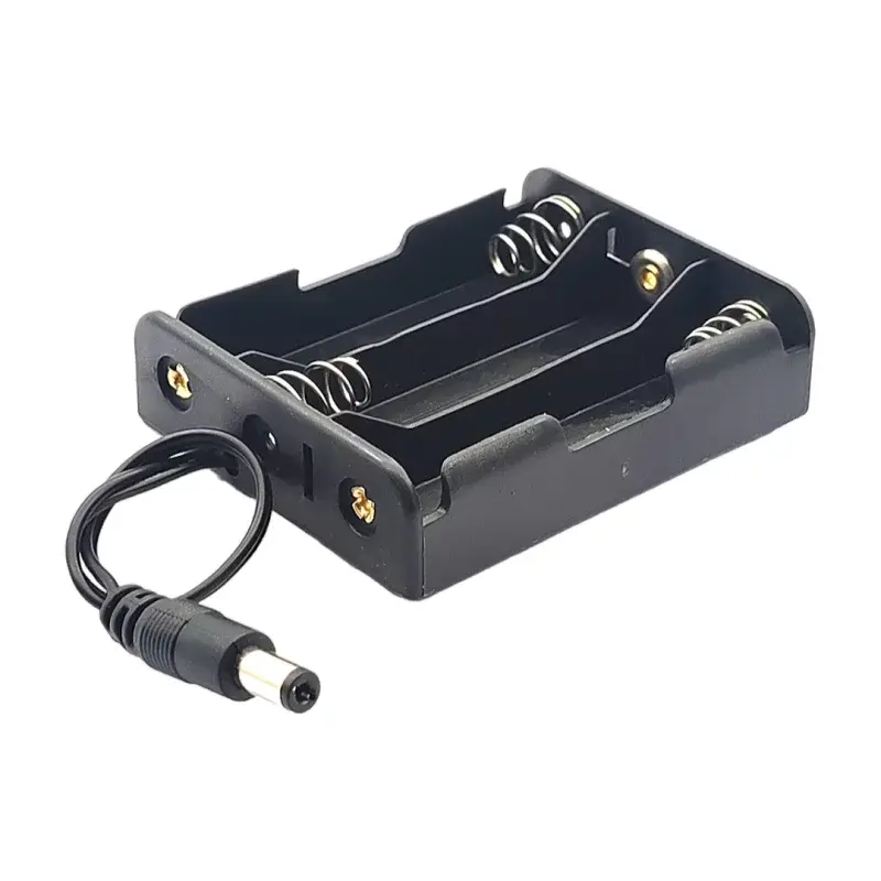 Batériový box pre 3 kusy 18650 batérií, 11.1V, 5.5x2.1mm