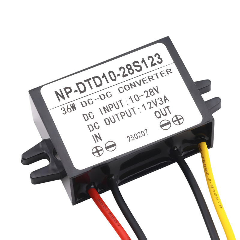 Menič napätia z 10-28V DC na 12V, 3A, 36W, IP68, plastové púzdro