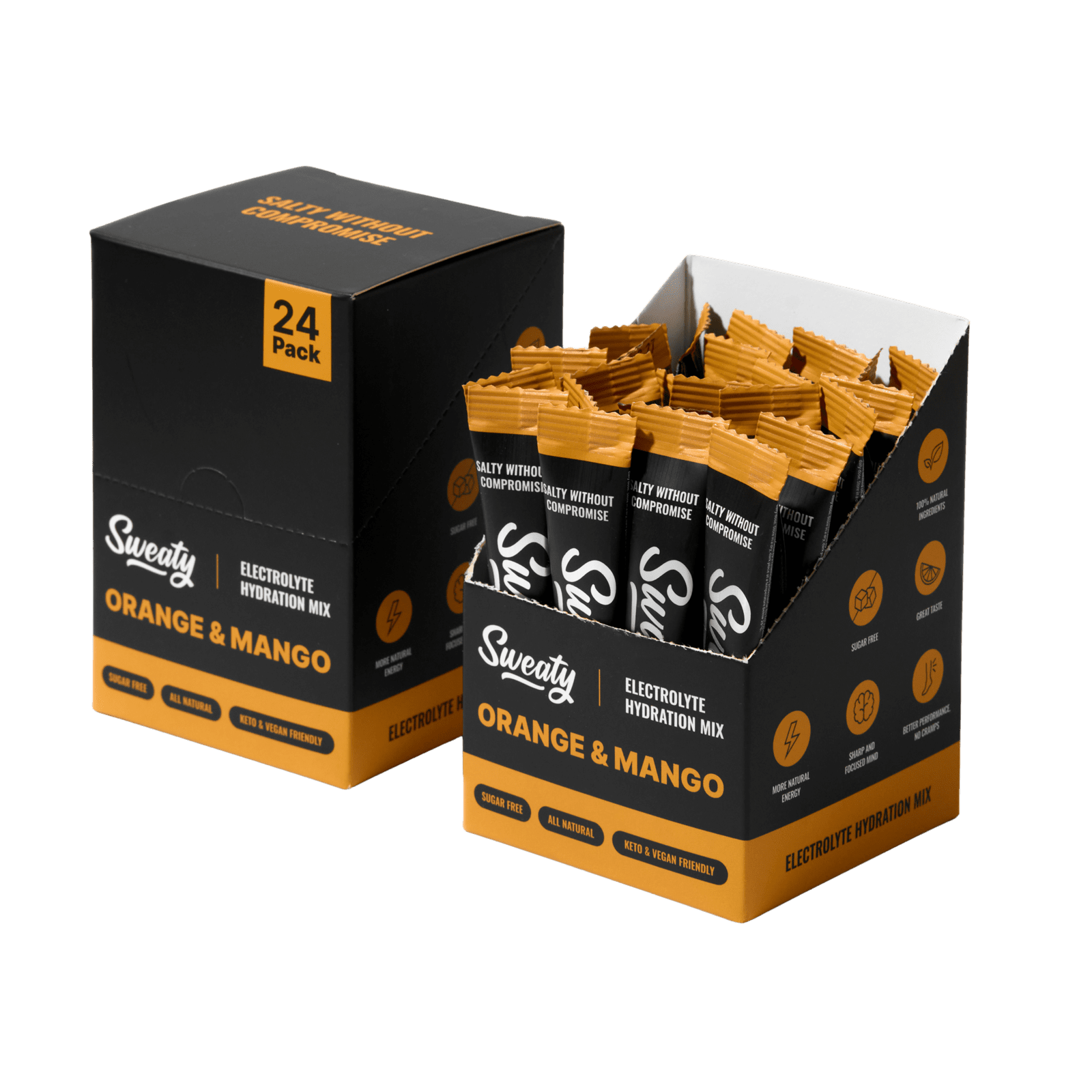 SWEATY Electrolyte Hydration Mix Mango & Orange 24 x 6 g