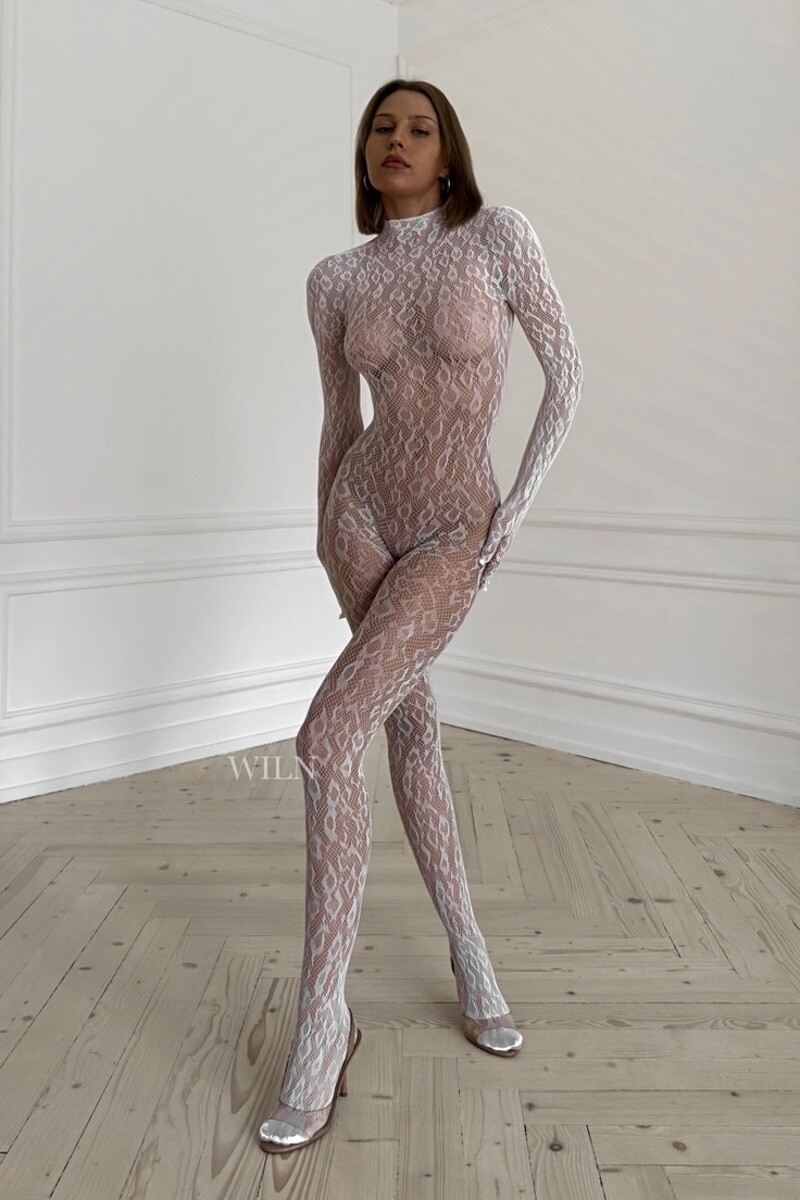 Biele bodystockings Libido