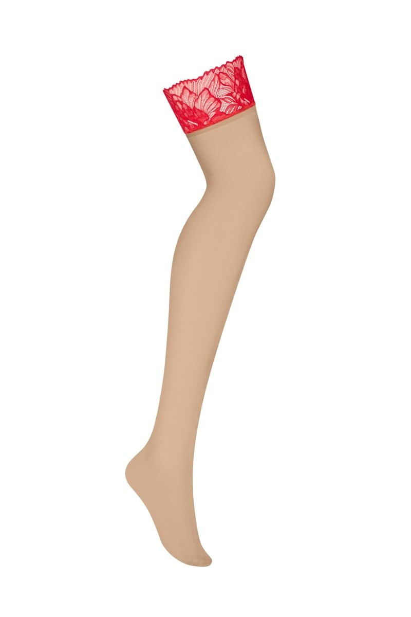 Červené podväzkové pančuchy Matildea