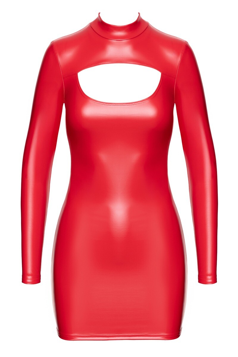 Červené šaty Bombshell Cut-Out