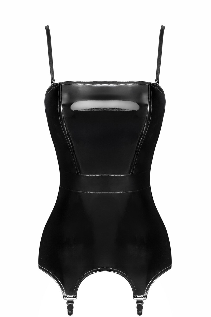 Čierny korzet s podväzkami Dominae Venom