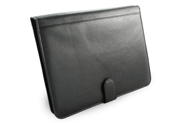 Čierna kožená spisovka A4 119-0279-60