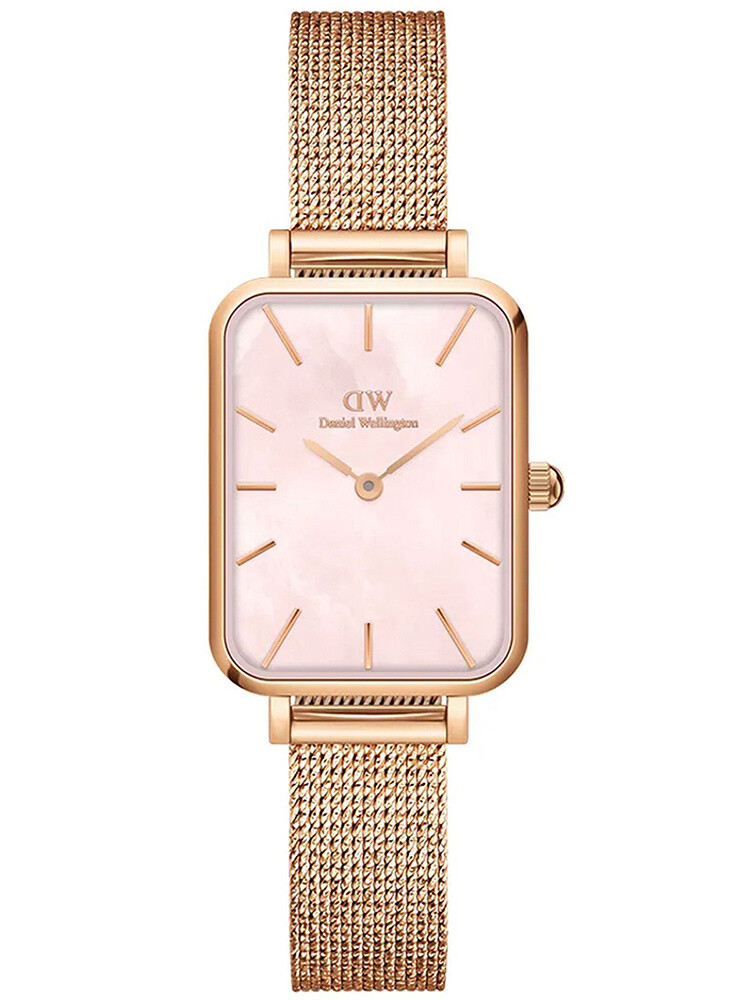 DANIEL WELLINGTON DÁMSKE HODINKY Quadro Pressed Melrose Pearl 20mm DW00100510 + KRABIČKA (zw505o)