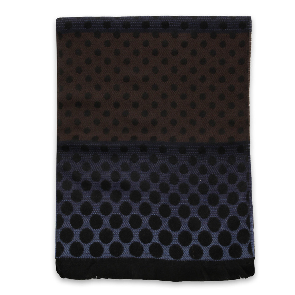 Vlnený šál s čiernymi bodkami 10032