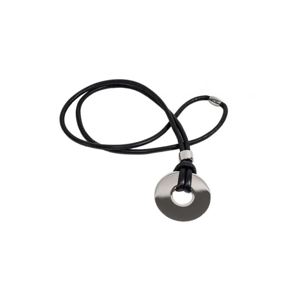 Dámsky náhrdelník s lesklým kovovým kolieskom 18373