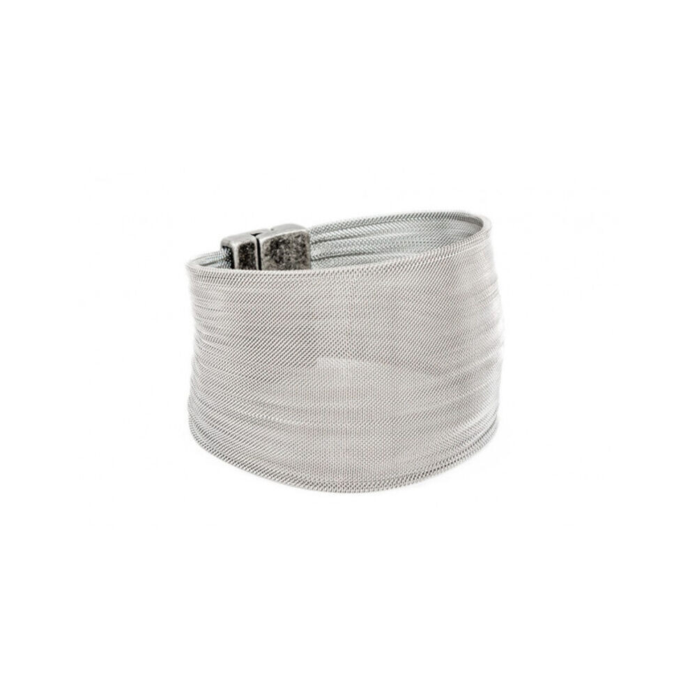 Náramok z oceľovej sieťoviny s matným magnetickým zapínaním 18382