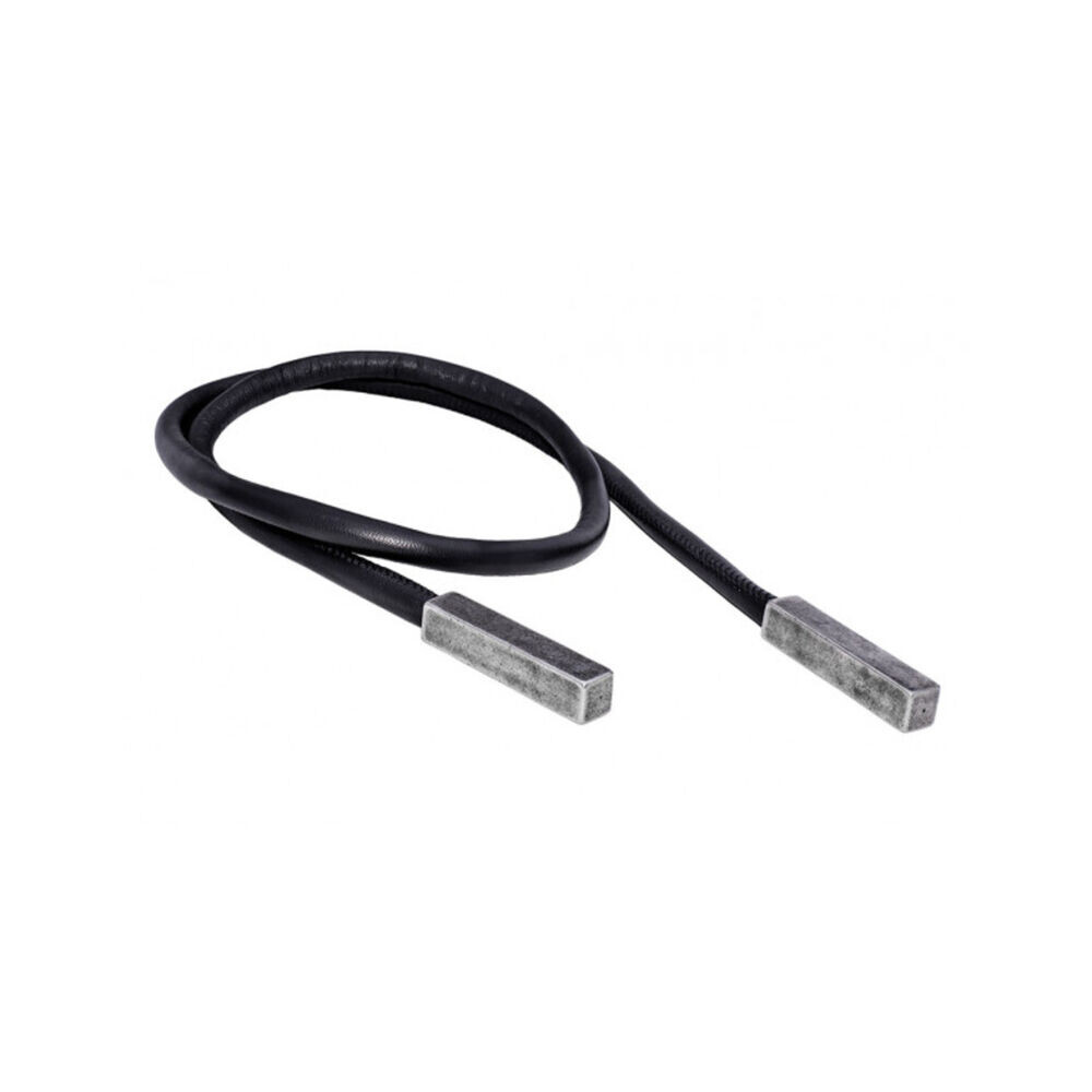 Kožený náhrdelník dámsky s matnými hranolmi 18444