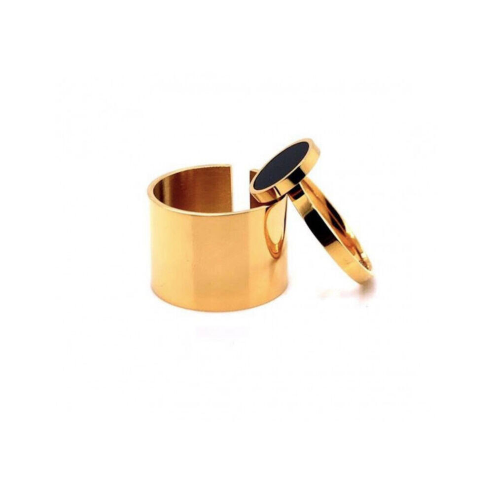 Originálny prsteň 2v1 v zlatej farbe 18523