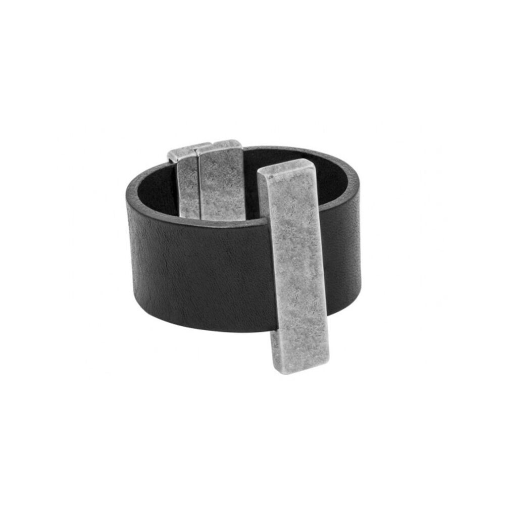 Kožený náramok dámsky a matnej chirurgickej ocele 18573