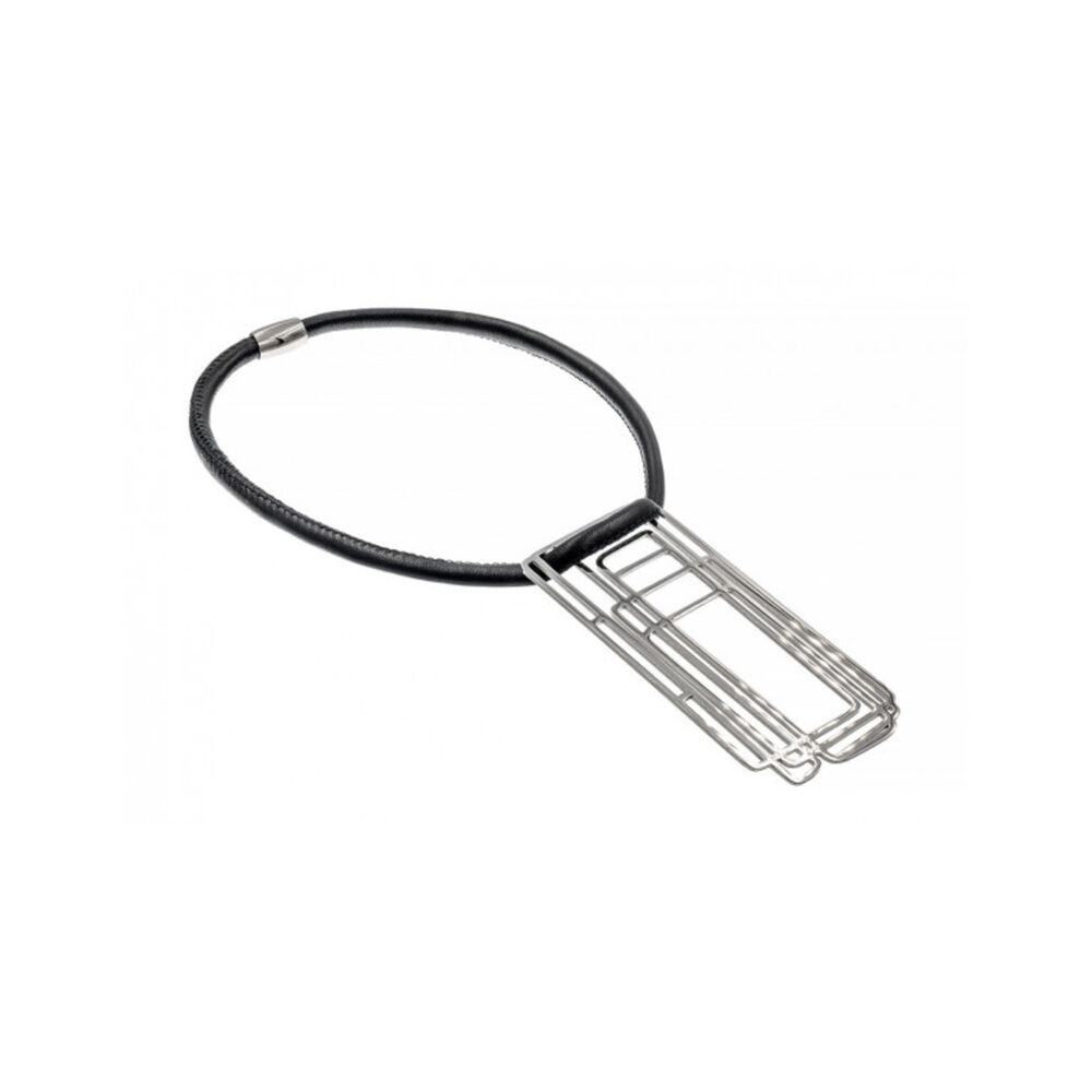 Kožený náhrdelník dámsky s obdĺžnikovým príveskom 18680