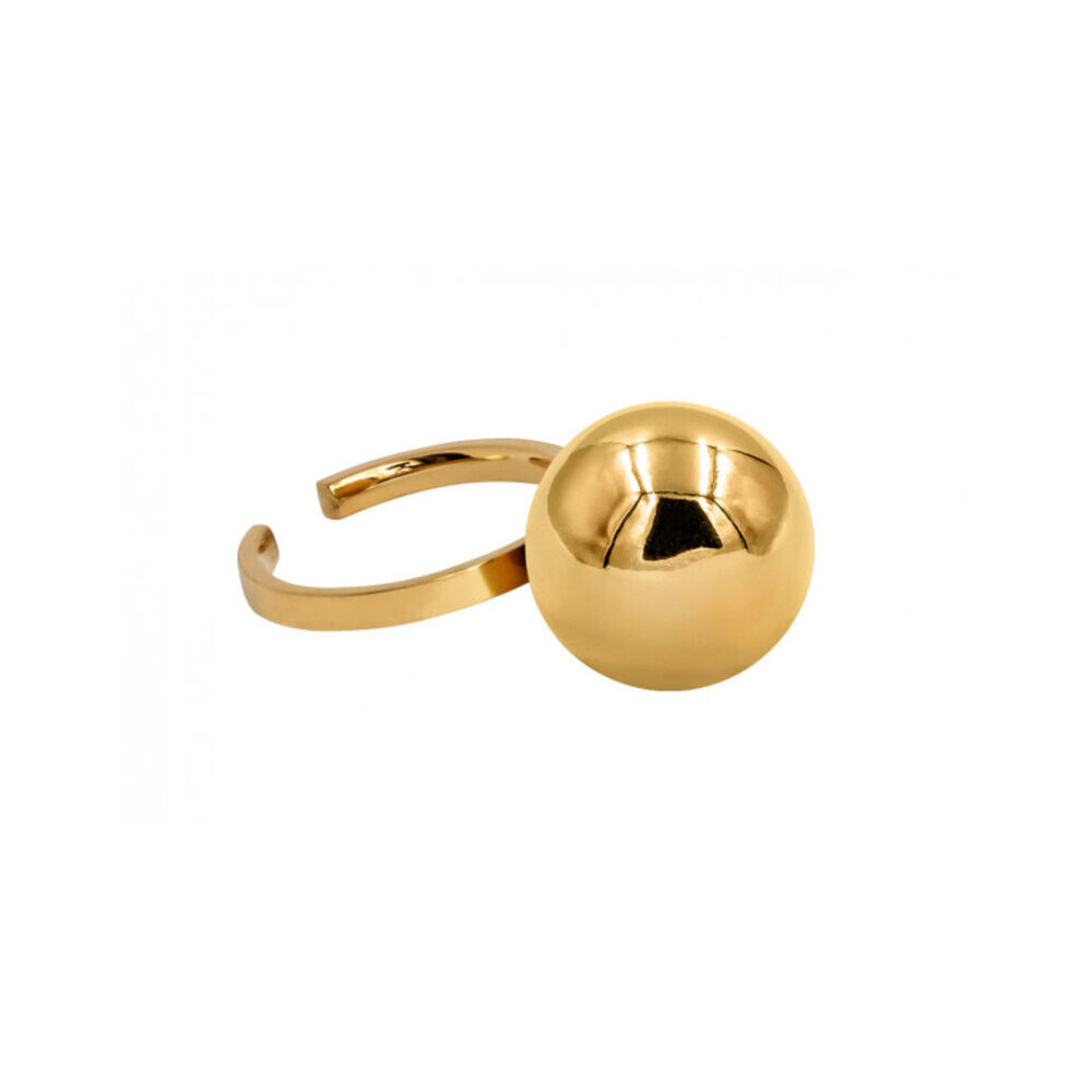 Pozlátený prsteň dámsky s ozdobnou guličkou 18686