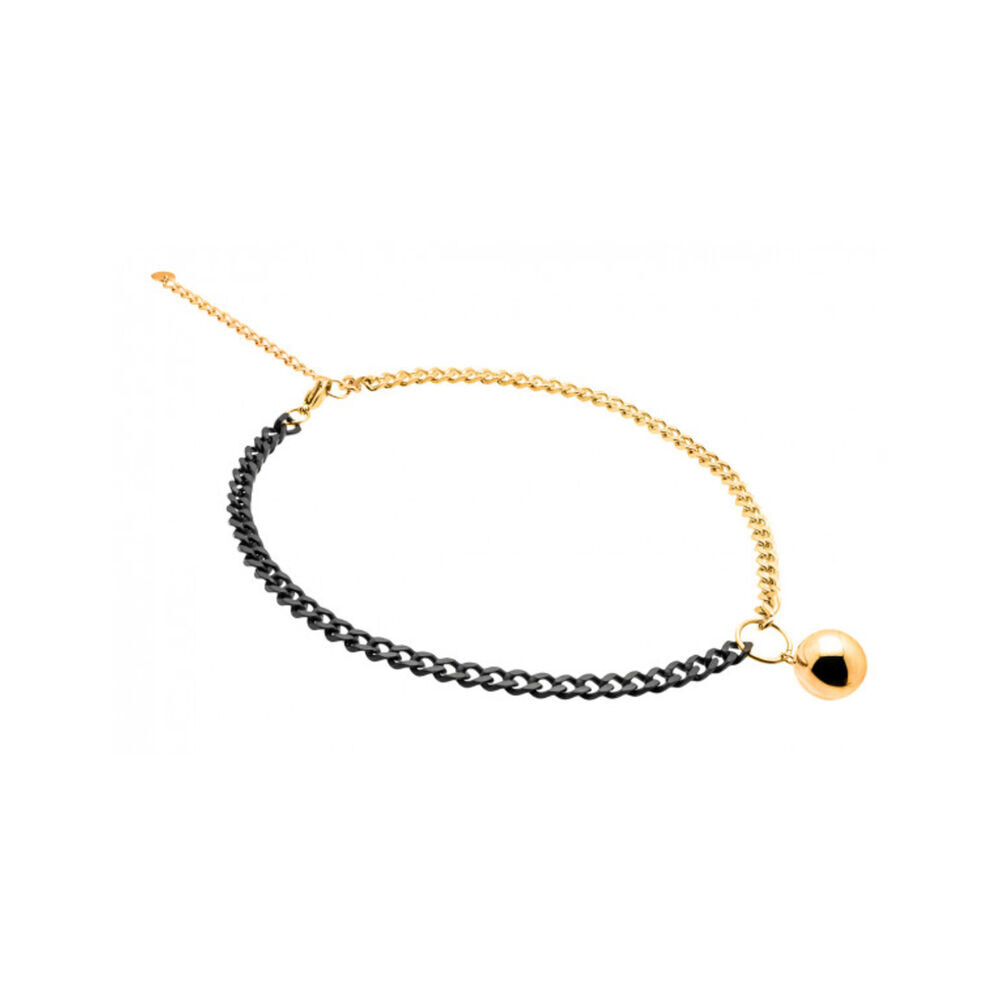 Pozlátený minimalistický náhrdelník s guľôčkou 18761