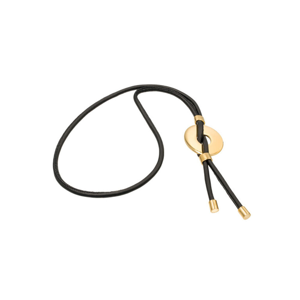 Nastaviteľný dámsky kožený náhrdelník s veľkým príveskom 18822