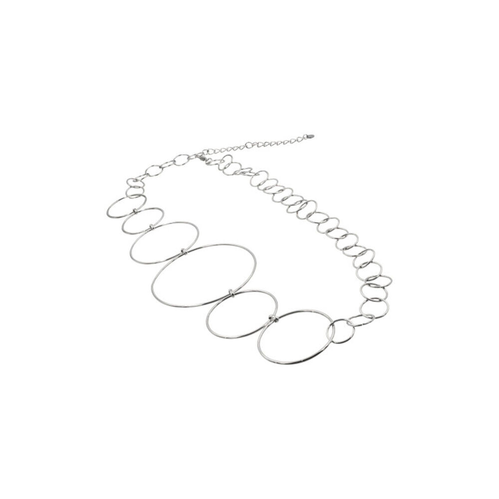 Náhrdelník z chirurgickej ocele s krúžkami rôznych veľkostí 18857