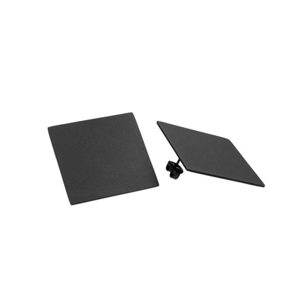 Štvorcové matné čierne náušnice z chirurgickej ocele 18999