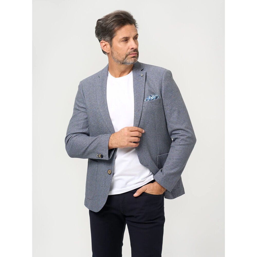 Pánske sako v sivo-modrom odtieni 19280