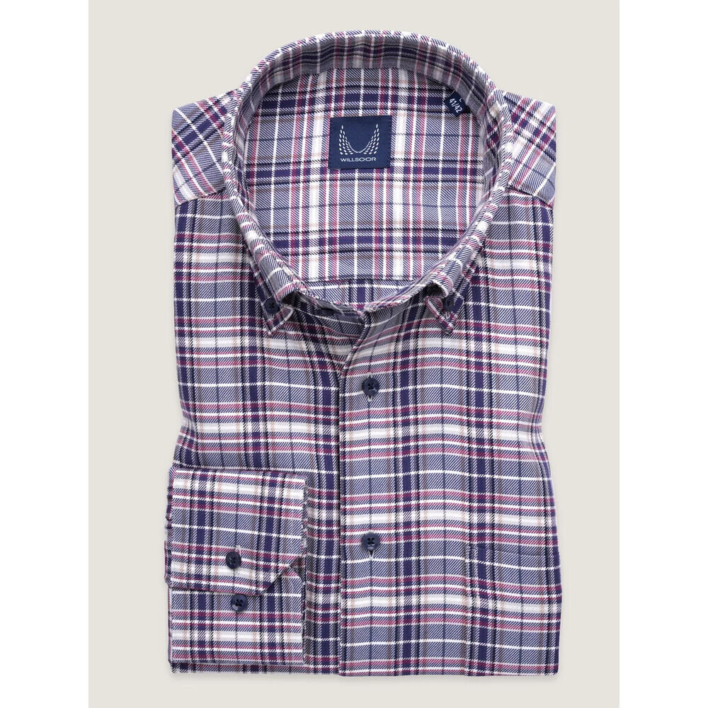 Pánska klasická košeľa s farebným kockovaným vzorom 19297