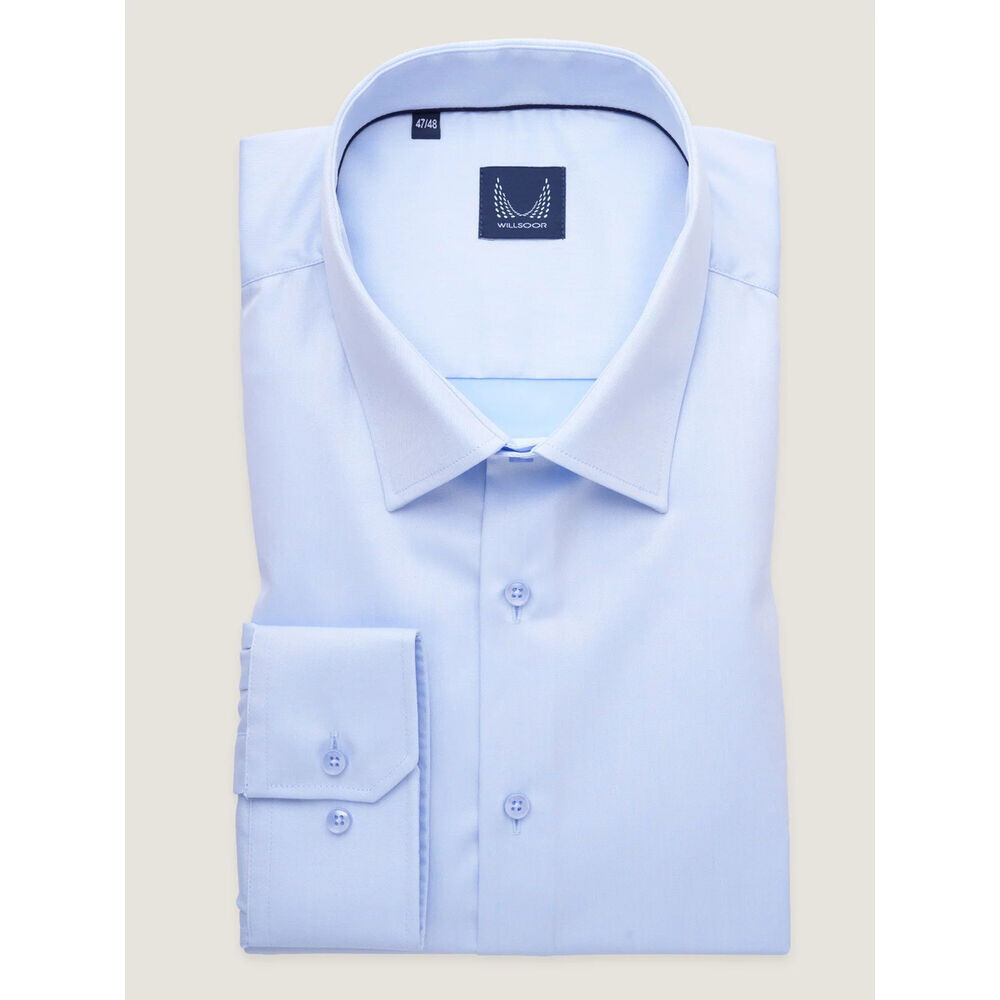 Pánska klasická košeľa svetlomodrej farby s hladkým vzorom 19361