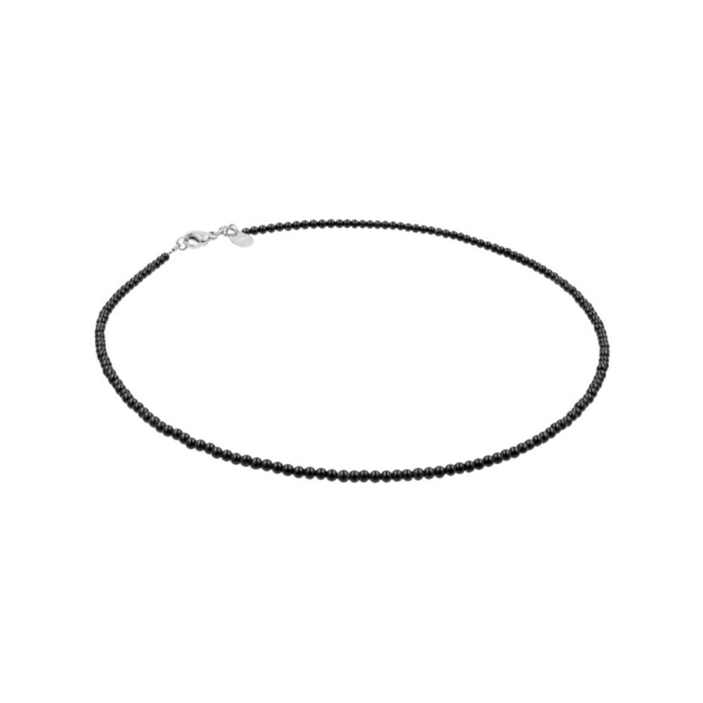 Minimalistický náhrdelník z čierneho ónyxu 19445