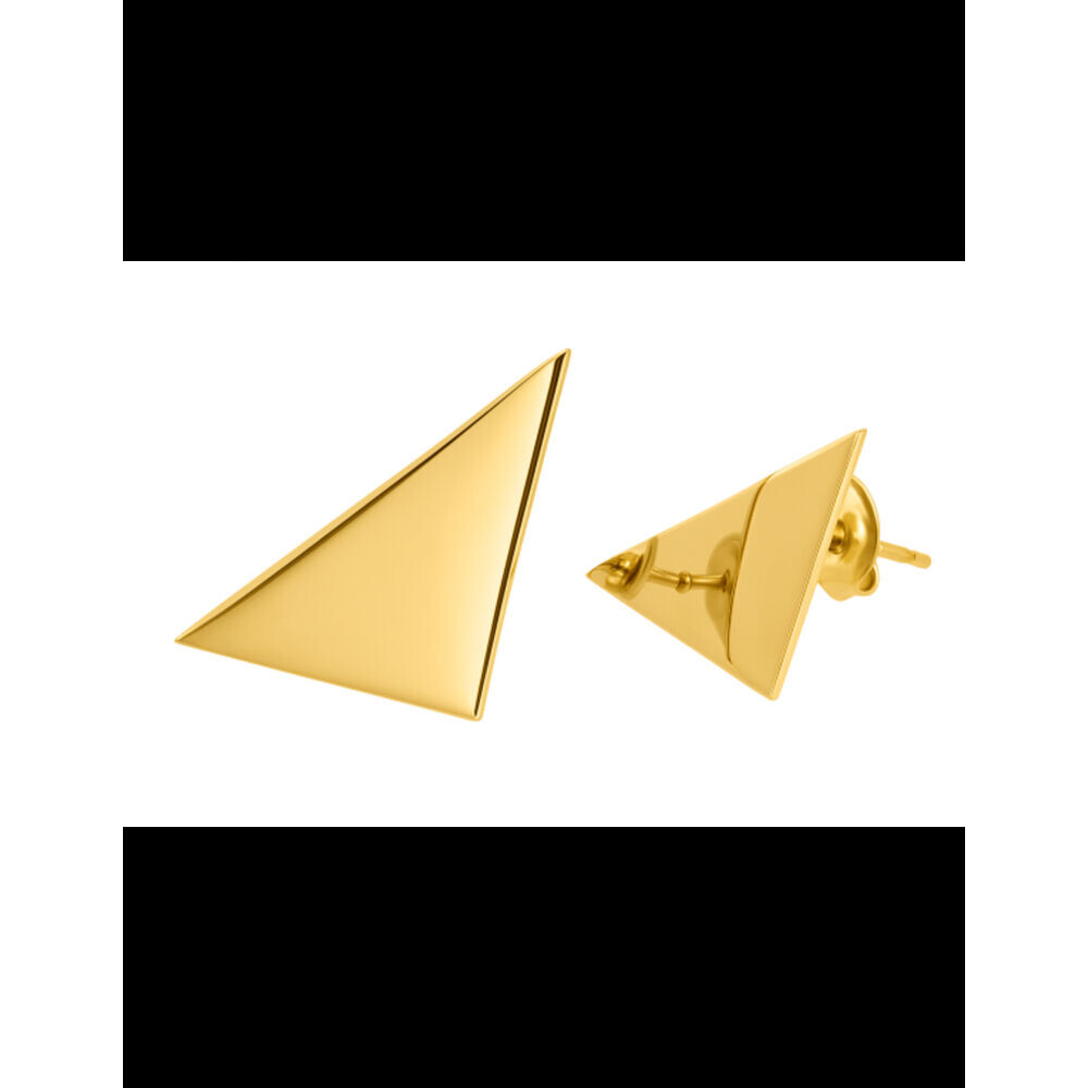 Náušnice trojuholníky z pozlátenej chirurgickej ocele 19448