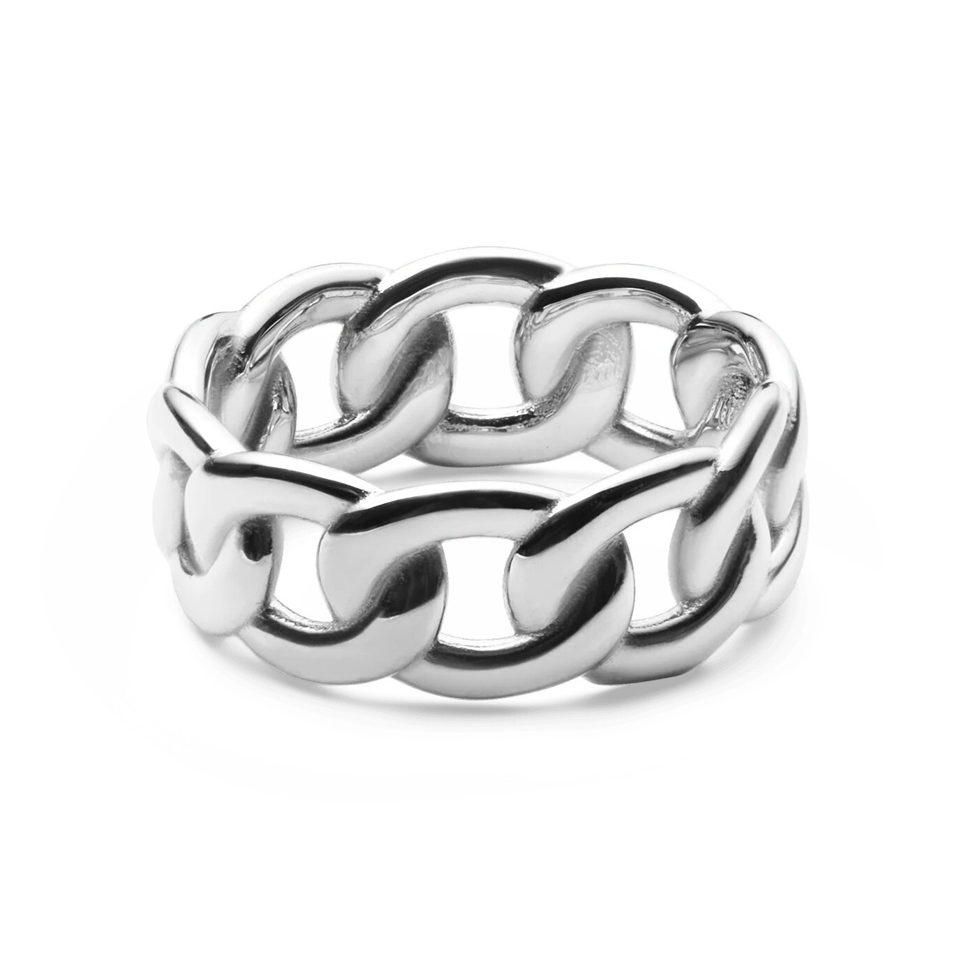 Daniel Wellington Elegantný oceľový prsteň Chunky Chain DW0040084 52 mm