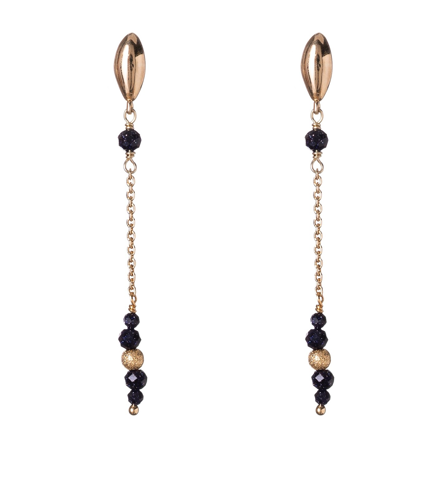 Alisia Pozlátené retiazkové náušnice so syntetickým pieskovcom AL5249.01.000