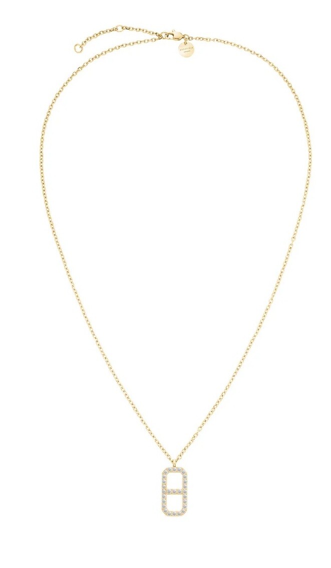 Rosefield Slušivý pozlátený náhrdelník Fine Octagon JNOCG-J1183