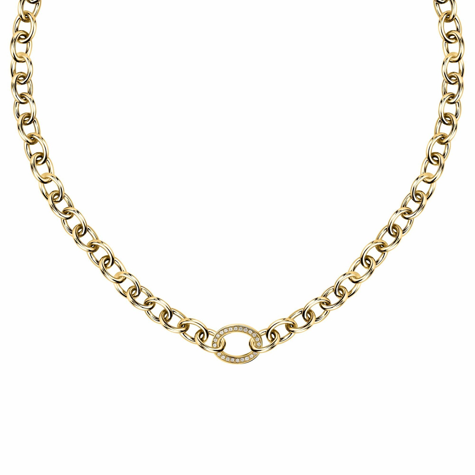 Morellato Pôvabný pozlátený náhrdelník s kryštálmi Intrecci SAZC01