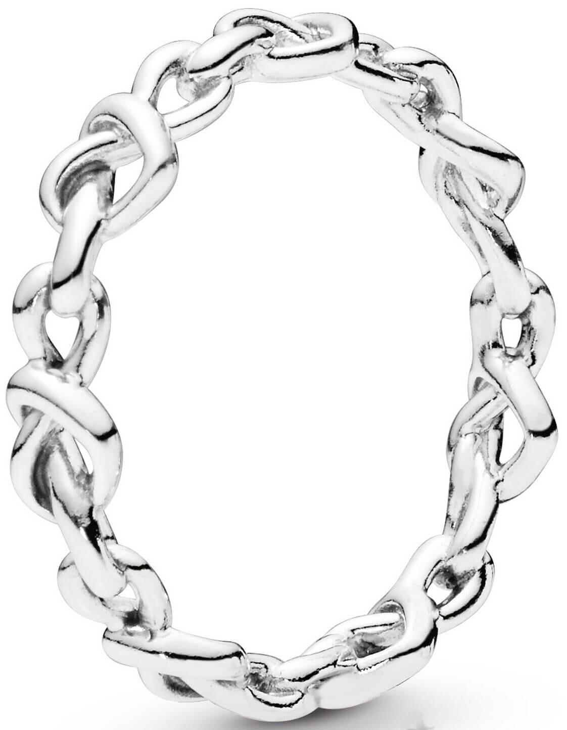 Pandora Strieborný prsteň Prepletené srdcia 198018 52 mm